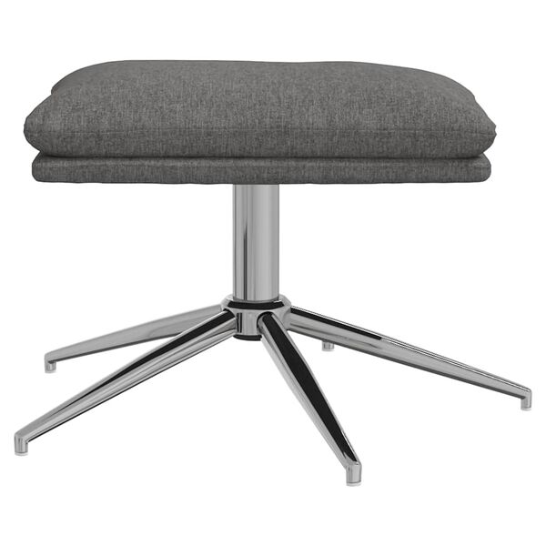 vidaXL Fotpall ljusgr&aring; 60x60x35 cm tyg