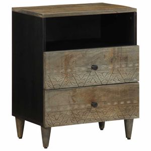 vidaXL S&auml;ngbord ljusgr&aring;tt 50x33x60 cm massivt tr&auml; mango