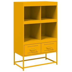 vidaXL H&ouml;gsk&aring;p senapsgul 68x39x111,5 cm st&aring;l