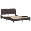 vidaXL Bed Frame without Mattress Dark Brown 140x200 cm Fabric