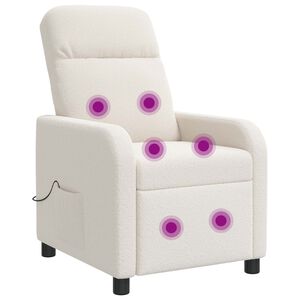 vidaXL Massagef&aring;t&ouml;lj Gr&auml;ddvit Boucl&eacute;