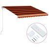 vidaXL Markis automatiskt inf&auml;llbar 400x300 cm orange och brun