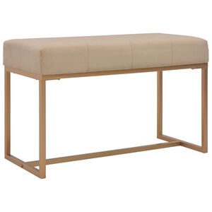 vidaXL B&auml;nk 80 cm beige sammet