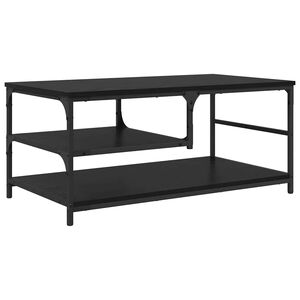 vidaXL Kaffeebord Svart Ek 90 x 49 x 40 cm Konstruerat tr&auml;