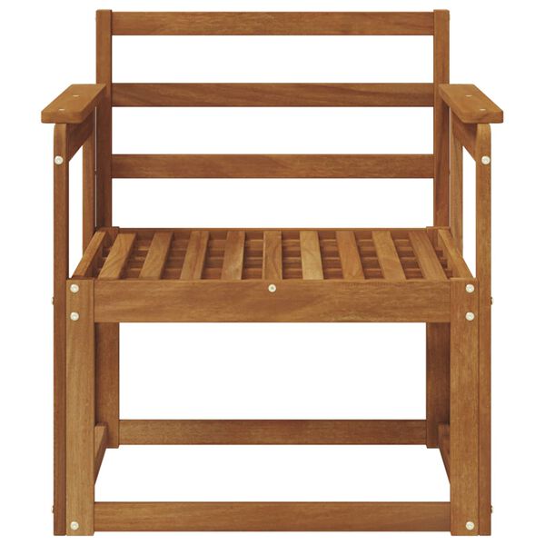 vidaXL Utomhussoffa Massivt Akaciatr&auml; Naturf&auml;rg