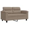 vidaXL 2-sitssoffa taupe 120 cm mikrofibertyg