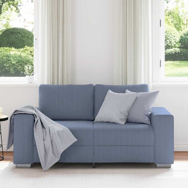 vidaXL Loveseat soffa bl&aring; 120 cm manchestertyg