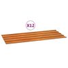 vidaXL Takpl&aring;t 12 st rostf&auml;rgad 100x44 cm rosttr&ouml;gt st&aring;l