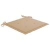 vidaXL Bataviastolar 2 st med beige dynor massiv teak