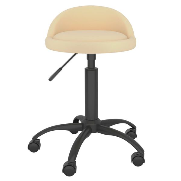 vidaXL Snurrbara matstolar 4 st gr&auml;ddvit sammet