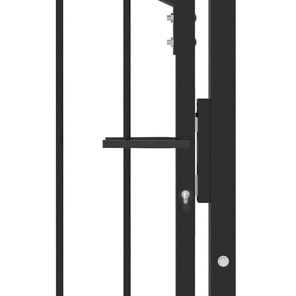 vidaXL St&auml;ngsel Grind med Spikar med l&aring;s Svart 100 x 150 cm