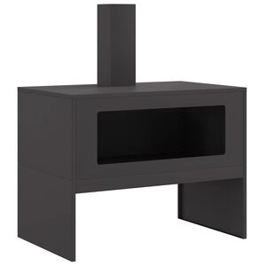 vidaXL Eldstad Svart 80 x 50 x 96 cm Kallvalsat st&aring;l