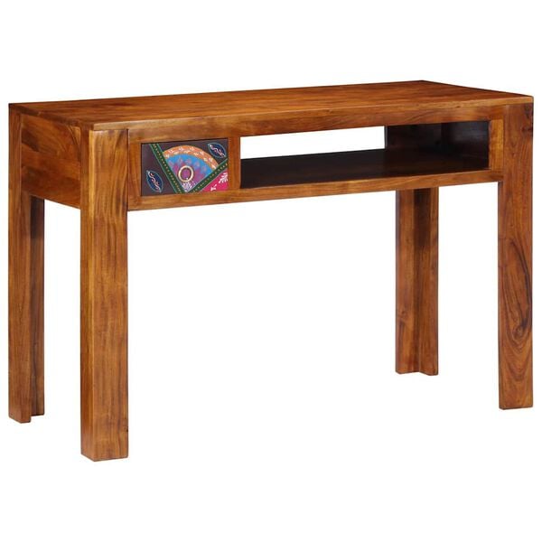 vidaXL Skrivbord med l&aring;da med lagring Brun 110 x 50 x 73 cm