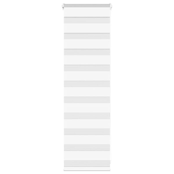 vidaXL Rullgardin zebra vit 40x100 cm tyg bredd 35,9 cm polyester