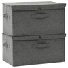 vidaXL F&ouml;rvaringsl&aring;da 2 st tyg 50x30x25 cm antracit