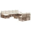 vidaXL Tr&auml;dg&aring;rdsoffset 10 pcs Beige konstrotting