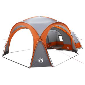 vidaXL Sidt&auml;lt Gr&aring; och orange 410 x 410 x 250 cm Polyester och St&aring;l