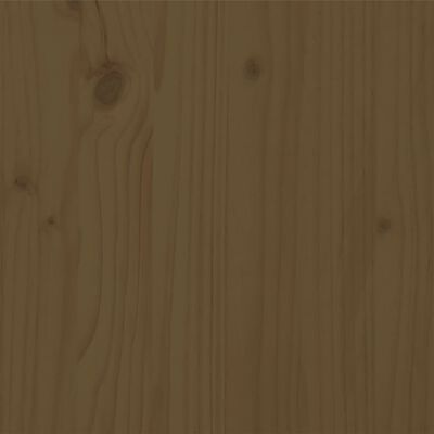 vidaXL Sängram honungsbrun massivt trä 90x200 cm