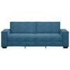 vidaXL 3-sitssoffa bl&aring; 220x78x84 cm sammet
