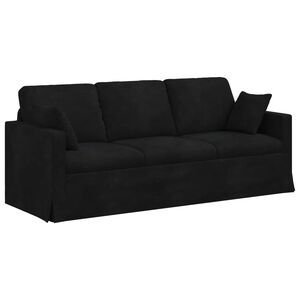 vidaXL Soffa Svart 198 x 78 x 80 cm Sammet