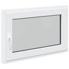 vidaXL K&auml;llarf&ouml;nster RISOR 90 x 60 cm PVC och glas Vit