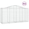 vidaXL Gabioner b&aring;gformade 11 st 200x50x100/120 cm galvaniserat j&auml;rn
