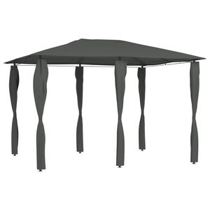 vidaXL Paviljong med stolpar 3x4x2,6 m antracit 160 g/m&sup2;