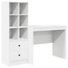 vidaXL Skrivbord Vit 135,5 x 50 x 127 cm 2 st
