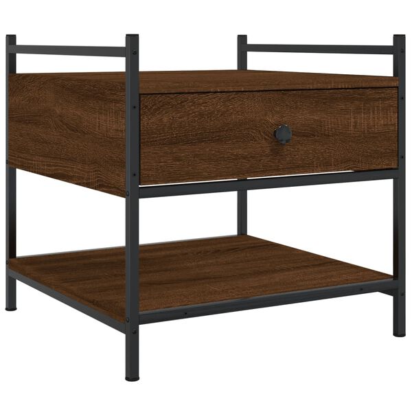 vidaXL Soffbord brun ek 50x50x50 cm konstruerat trä