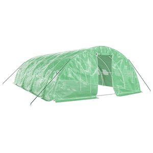 vidaXL V&auml;xthus med st&aring;lram gr&ouml;n 40 m&sup2; 8x5x2,3 m
