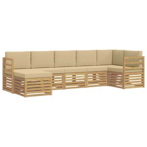 vidaXL Utomhussoffset 7 st Vit och Beige