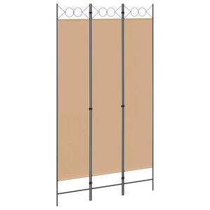 vidaXL 3-panelers rumsavdelare Beige 120 x 220 cm Tyg