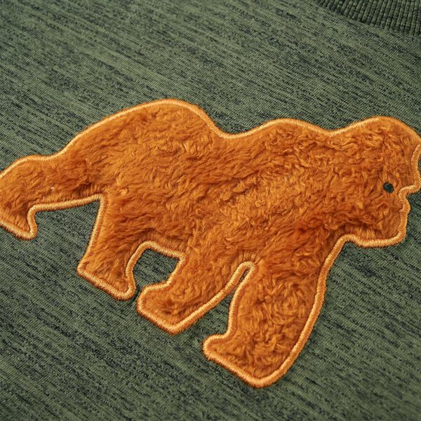 T-shirt med l&aring;nga &auml;rmar f&ouml;r barn khaki melange 116