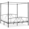 vidaXL S&auml;nghimmel utan madrass svart 180x200 cm metall