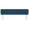 vidaXL S&auml;nggavel med kanter m&ouml;rkbl&aring; 183x23x78/88 cm sammet