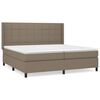 vidaXL Rams&auml;ng med madrass taupe 200x200 cm tyg