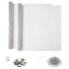 vidaXL Ljusaxel t&auml;ck med klipp 2 st 70 x 130 cm Aluminium Silver