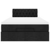 vidaXL Ottoman s&auml;ng med madrass svart 120x190 cm tyg