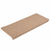 vidaXL Trappstegsmattor sj&auml;lvh&auml;ftande 15 st 65x24,5x3,5 cm beige