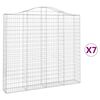 vidaXL Gabioner b&aring;gformade 7 st 200x30x180/200 cm galvaniserat j&auml;rn