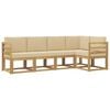 vidaXL Utomhussoffset 5 st Vit och Beige