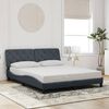 vidaXL Bed Frame without Mattress Dark Grey 160x200 cm Velvet