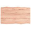 vidaXL Bordsskiva ljusbrun 100x60x(2-4) cm massivt tr&auml; levande kant