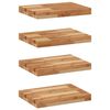 vidaXL Sv&auml;vande hyllor 4 st 40x30x4 cm behandlat massivt akaciatr&auml;