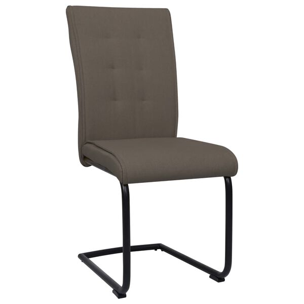 vidaXL Fribärande matstolar 2 st taupe tyg