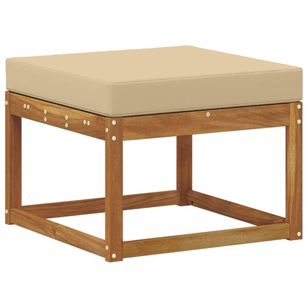 vidaXL Utomhussoffset 5 pcs Naturlig och Beige Massivt Akaciatr&auml;