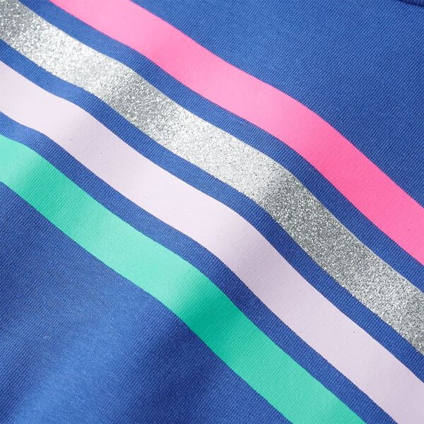 Klänning för barn med dragsko koboltblå 104