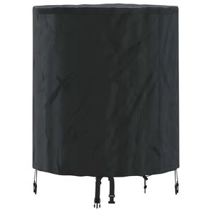 vidaXL Bordskydd 62 x 62 x 70 cm tyg Rund Vattent&aring;lig Svart