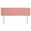 vidaXL S&auml;nggavel med kanter rosa 147x23x78/88 cm sammet