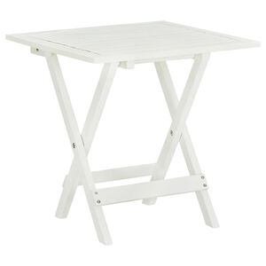 vidaXL Caf&eacute;bord vit 46x46x47 cm massivt akaciatr&auml;